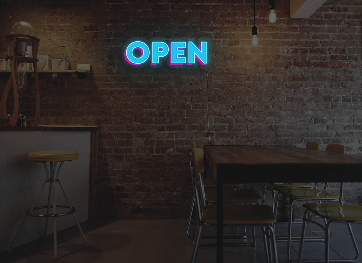 3D Open LED Neon Sign