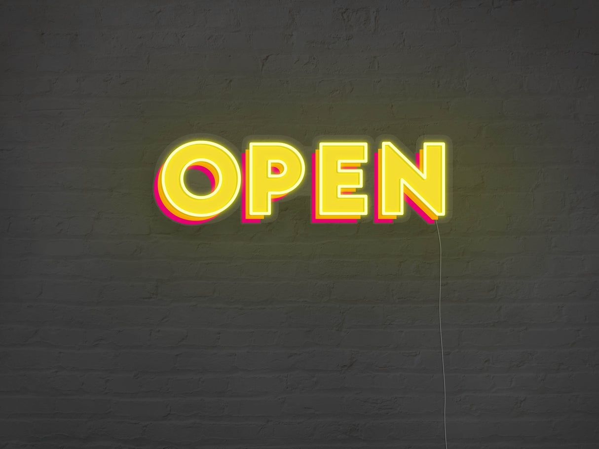 3D Open LED Neon Sign
