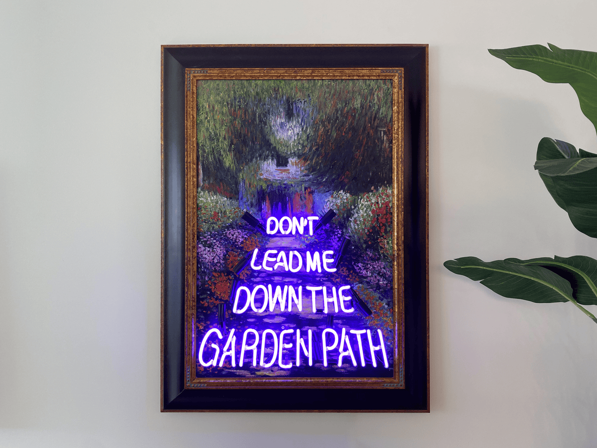 Down The Garden Path Neon Sign Wall Mounted