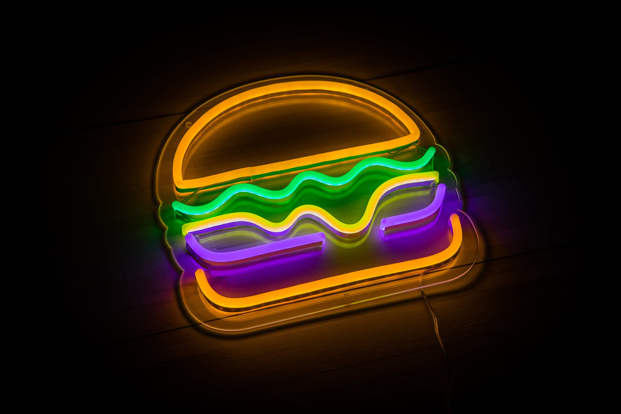 Hamburger LED Sign