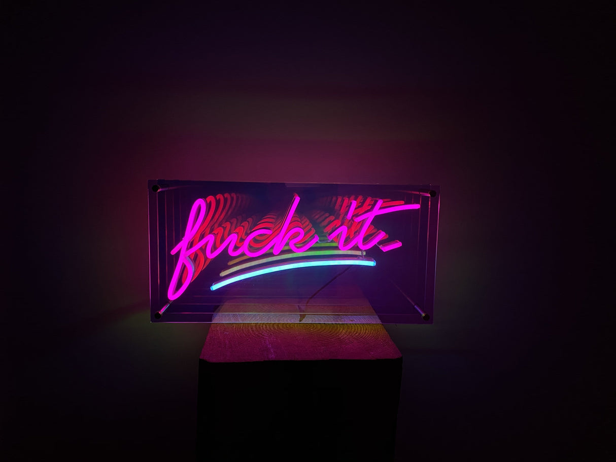 Fuck It infinity mirror LED Neon Sign