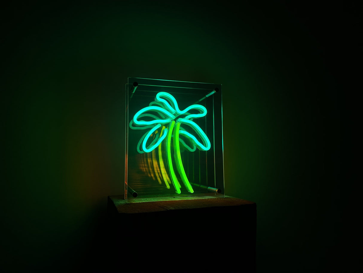 Palm Tree infinity mirror LED Neon Sign