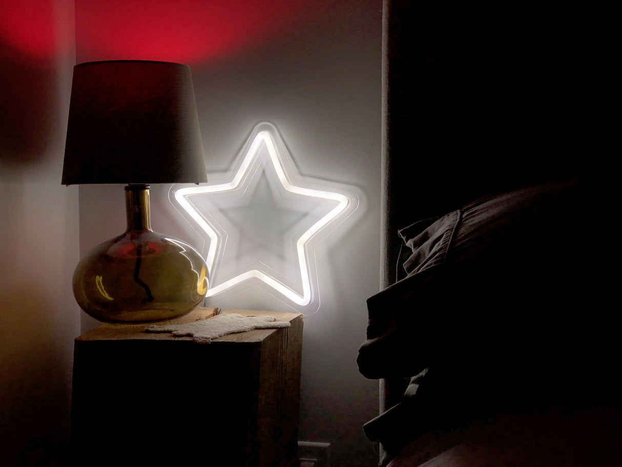 White Star LED sign