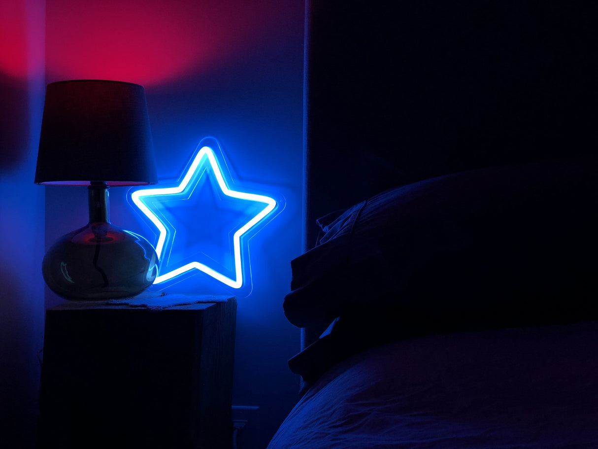 Blue Star LED sign