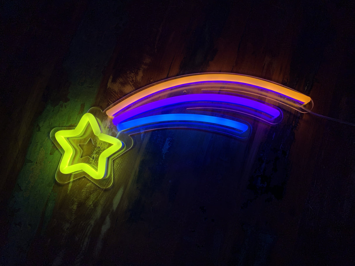 Shooting Star LED Neon Sign