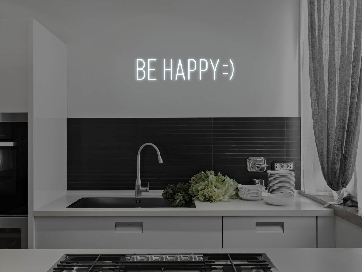 Be Happy LED Neon Sign
