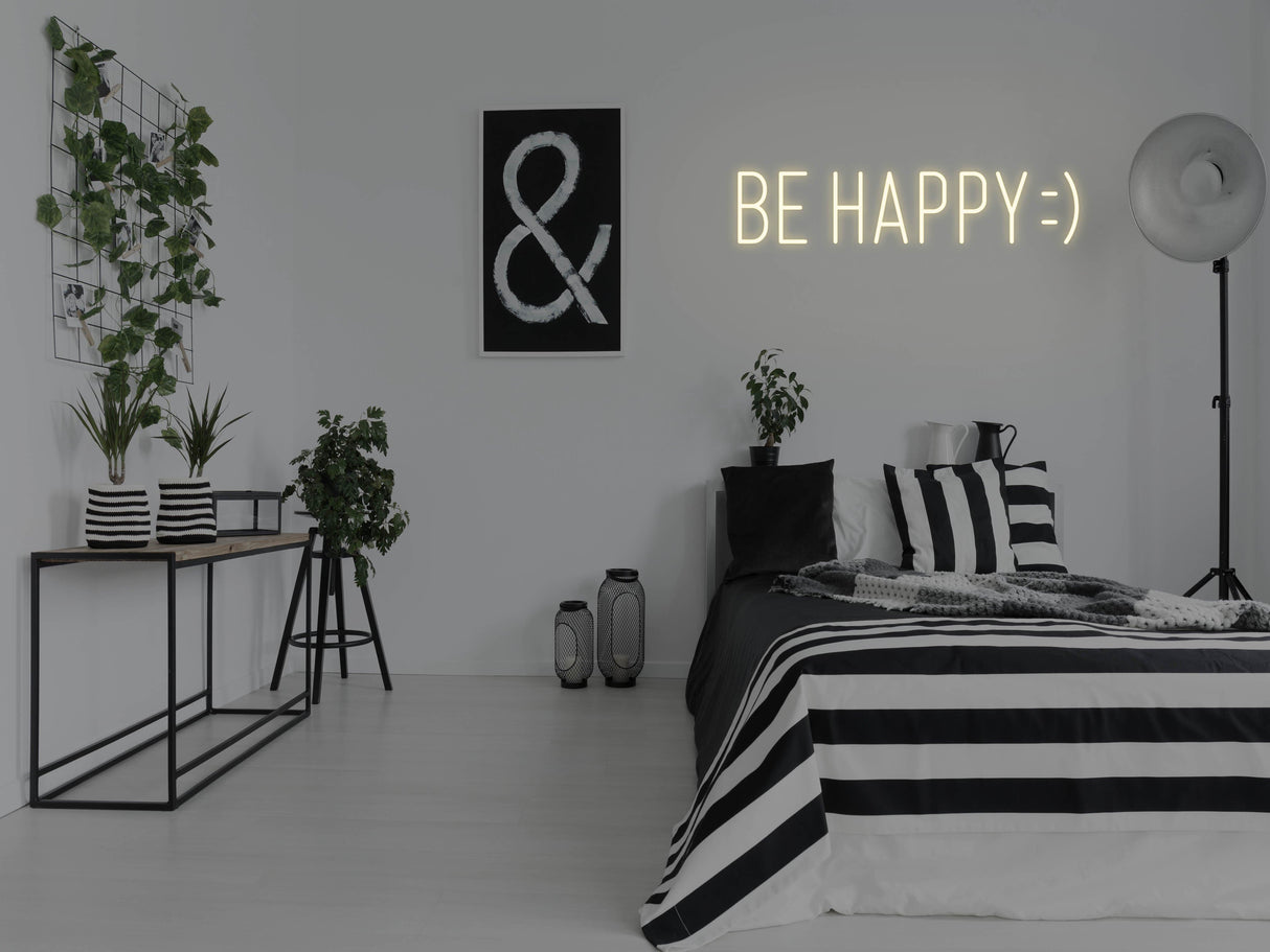 Be Happy LED Neon Sign