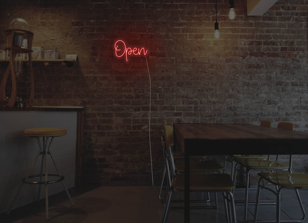 Cute Open Liquid Neon Sign
