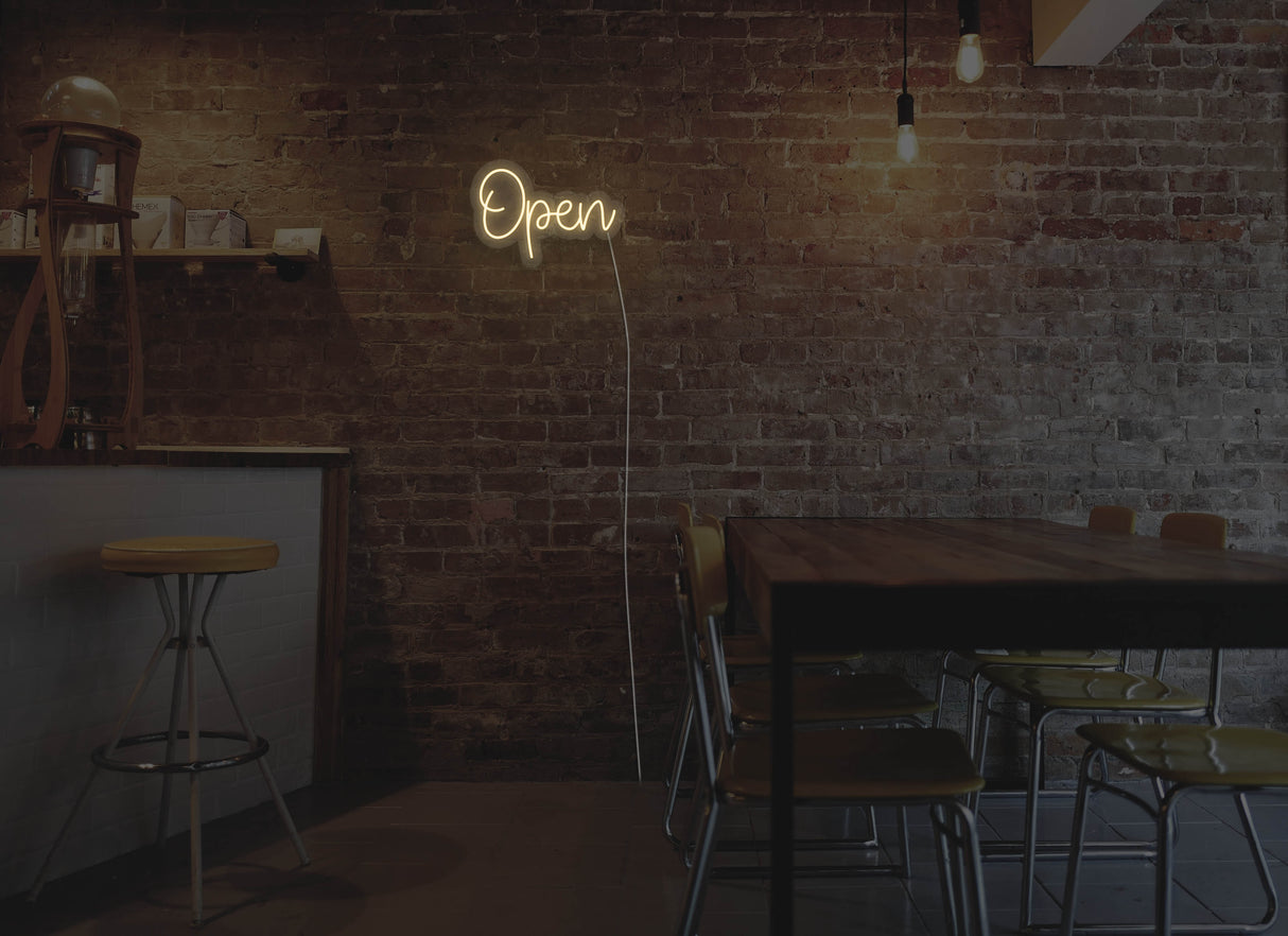 Cute Open Liquid Neon Sign
