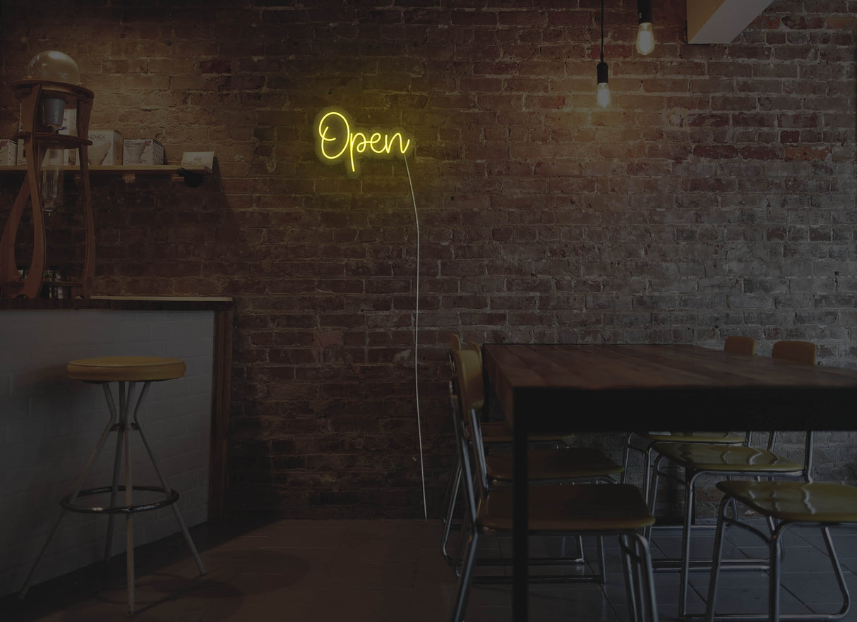 Cute Open Liquid Neon Sign