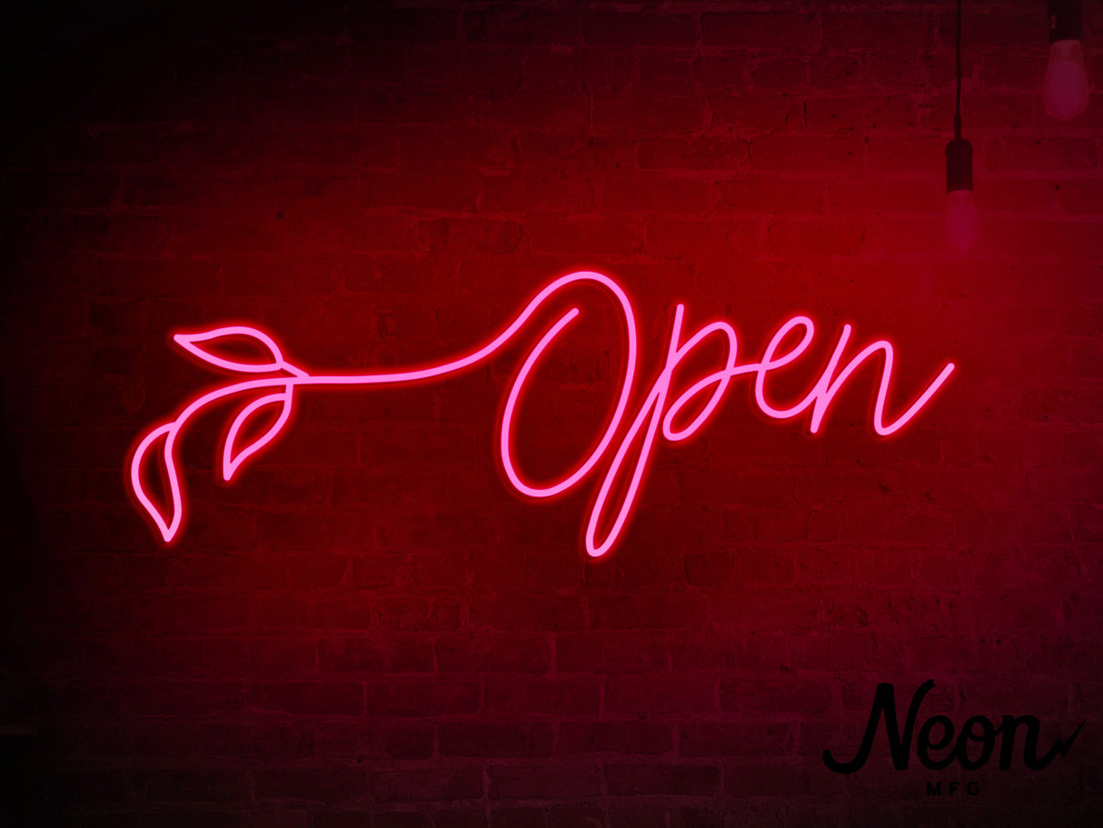 Flower Open Liquid Neon Sign