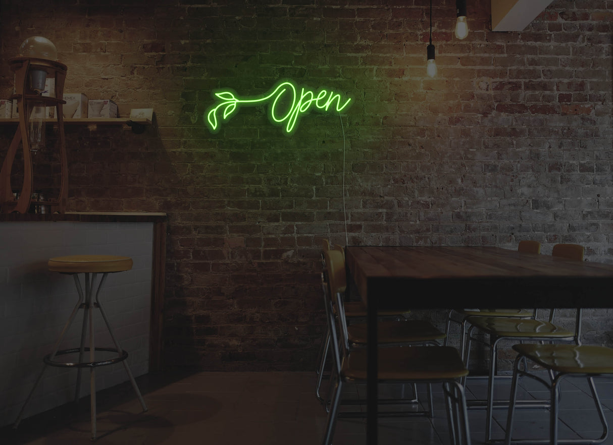 Flower Open Liquid Neon Sign