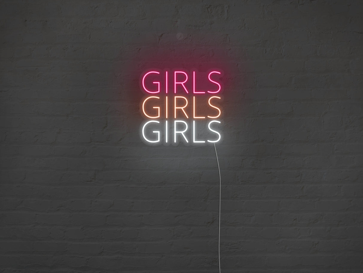 Girls Girls Girls LED Neon Sign
