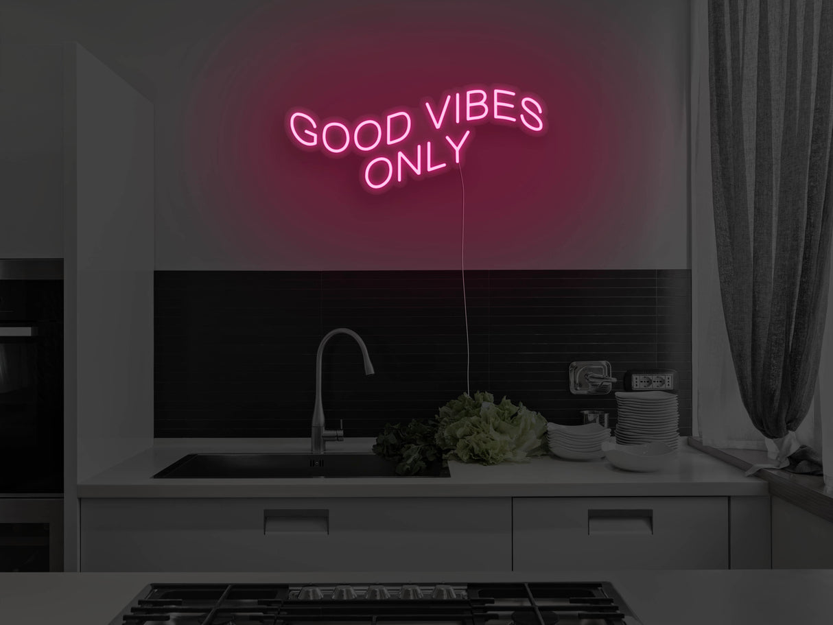 Good Vibes Only Liquid Neon Sign