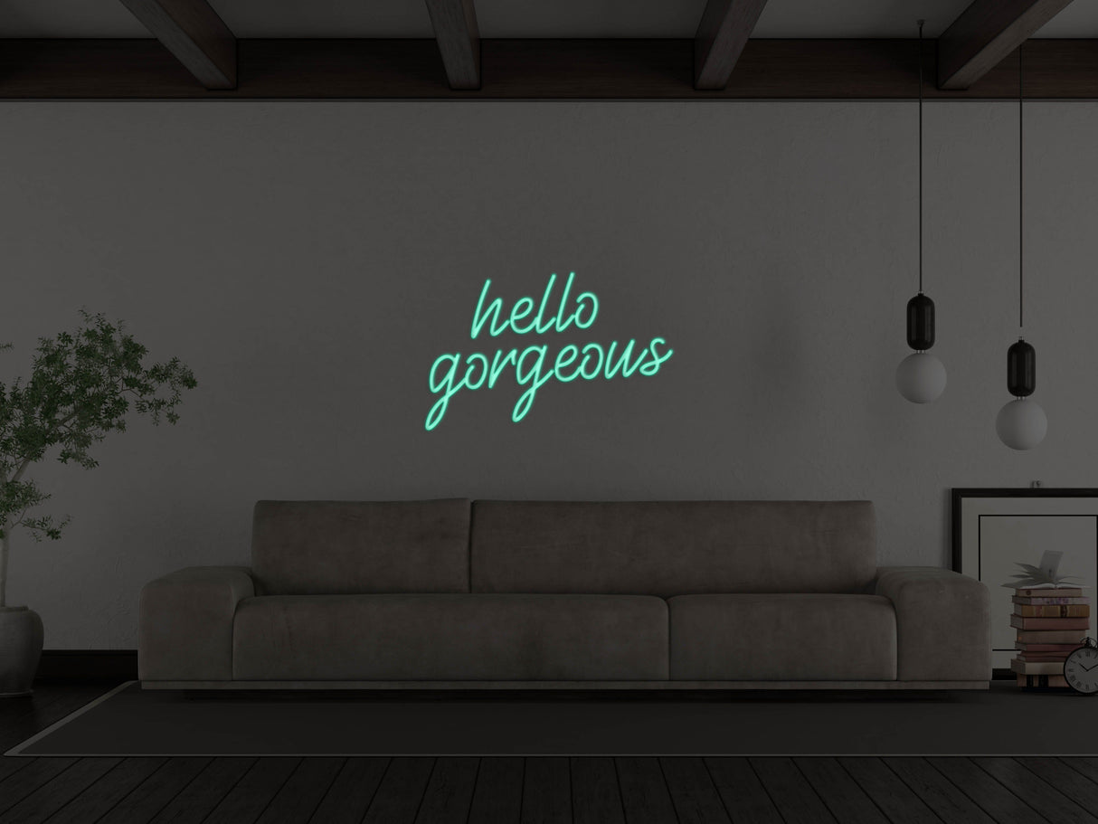 Hello Gorgeous Liquid Neon Sign