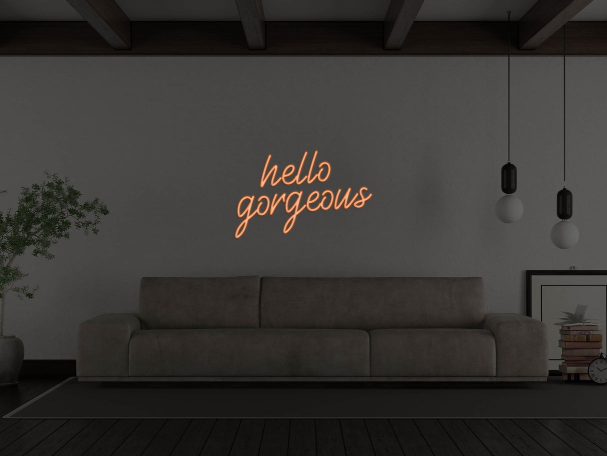Hello Gorgeous Liquid Neon Sign