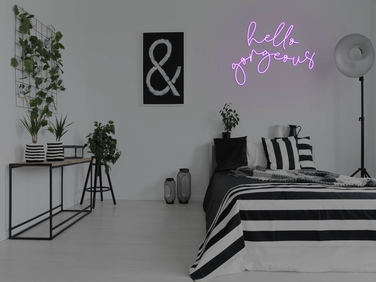 Hello Gorgeous 2.0 Liquid Neon Sign