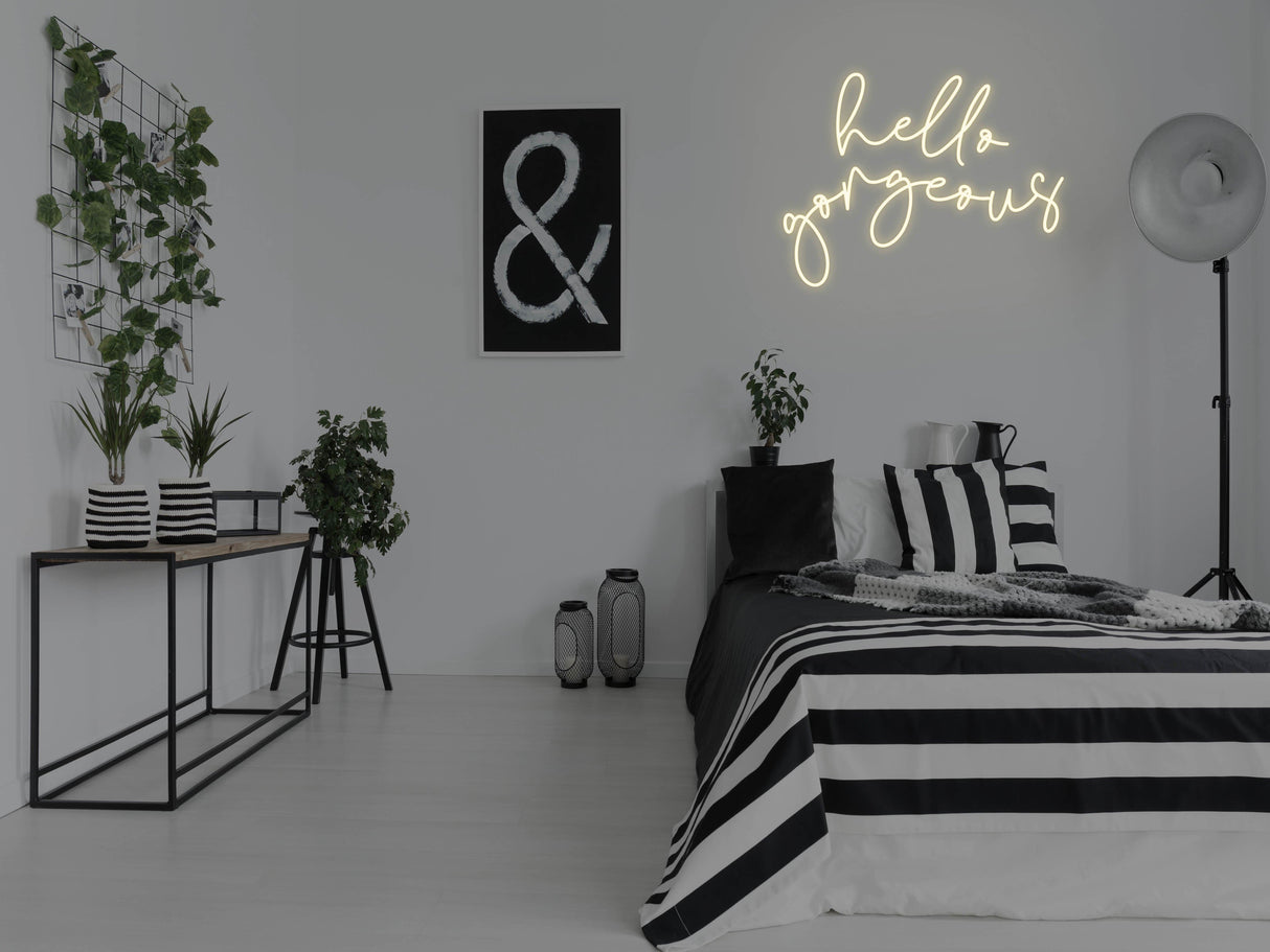 Hello Gorgeous 2.0 Liquid Neon Sign