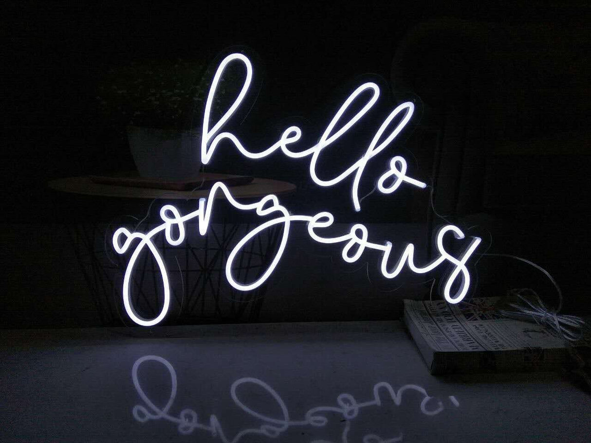 Hello Gorgeous 2.0 Liquid Neon Sign