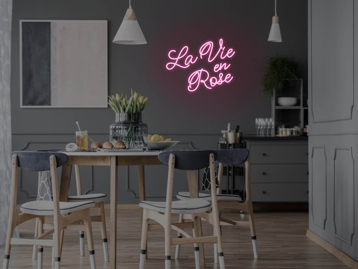La Vie En Rose LED Neon Sign