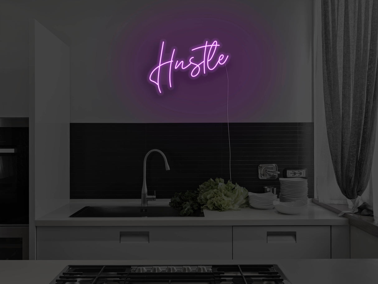 Hustle Version 2 Liquid Neon Sign