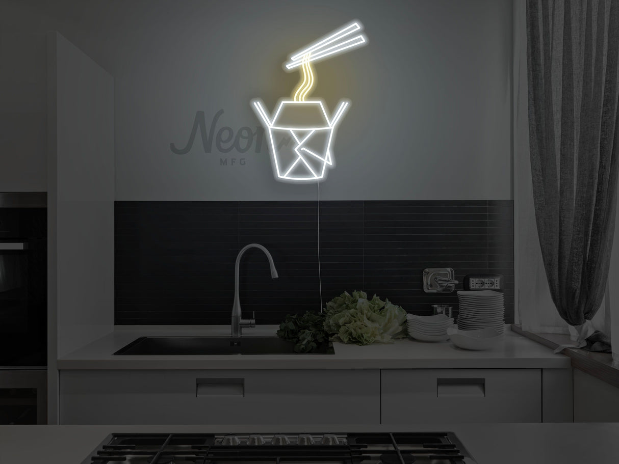 Noodle Box LED Neon Sign