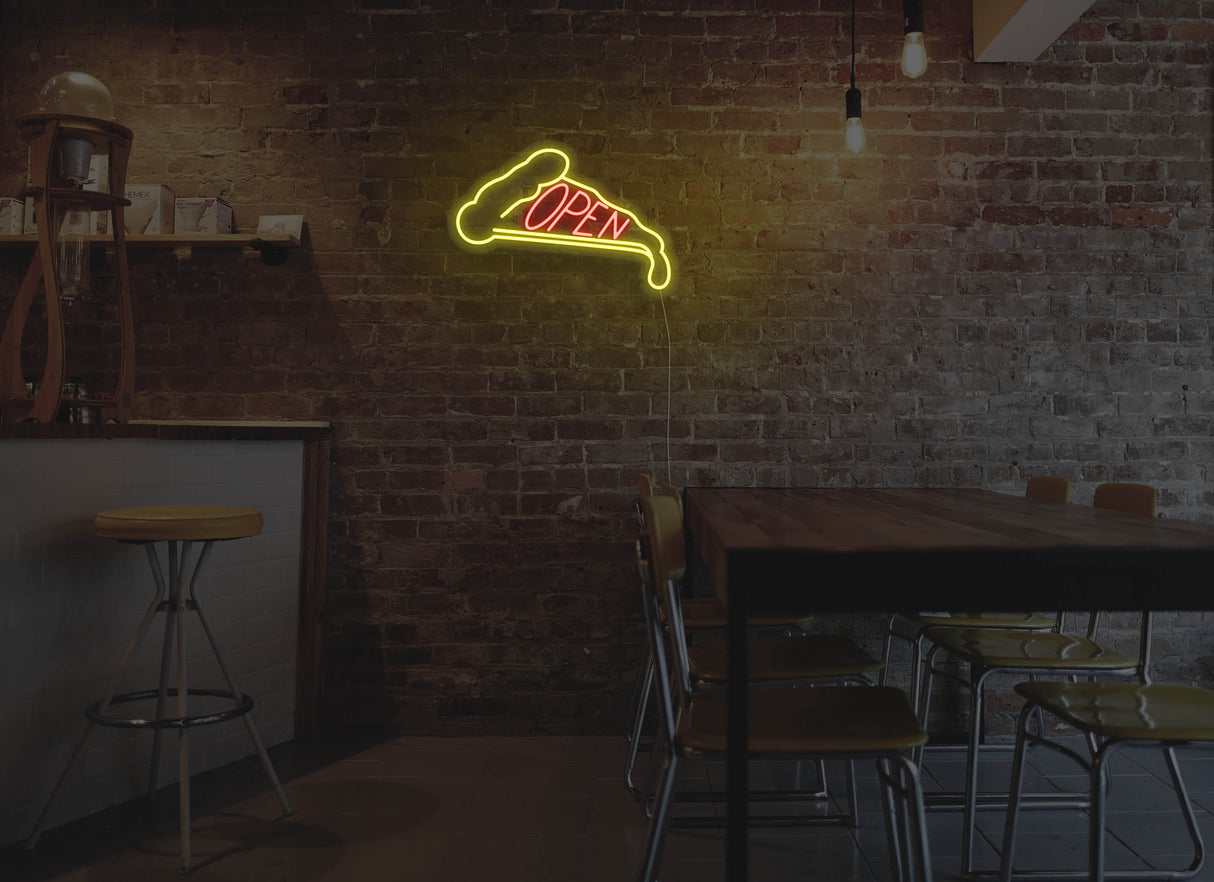 Pizza Open Liquid Neon Sign
