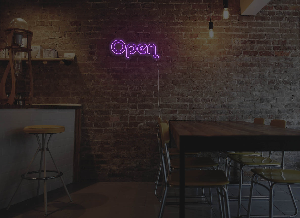 Retro Open Liquid Neon Sign