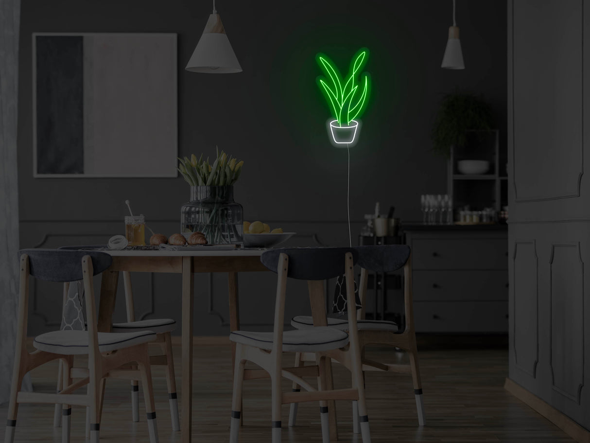 Snake Plant Liquid Neon Sign