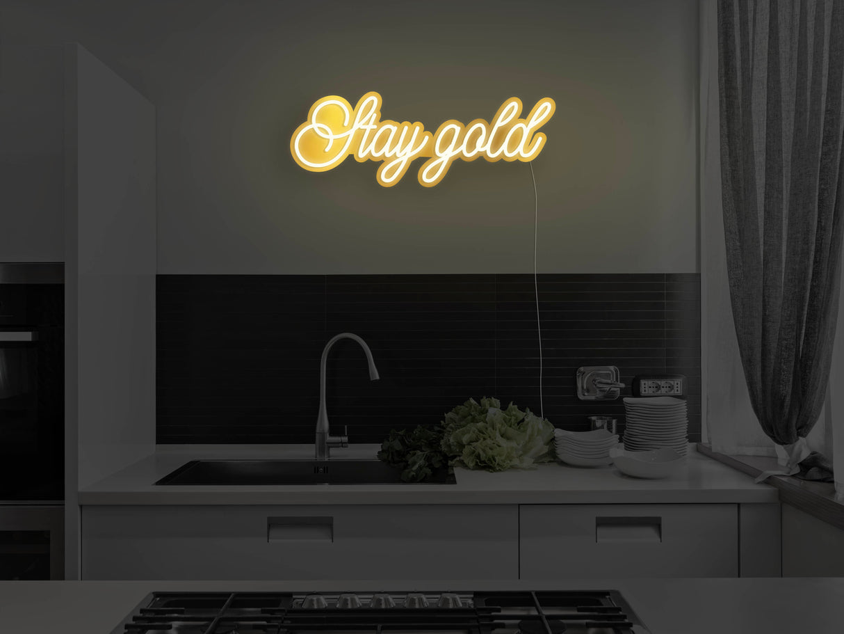 Stay Gold Metallic LED Neon Sign