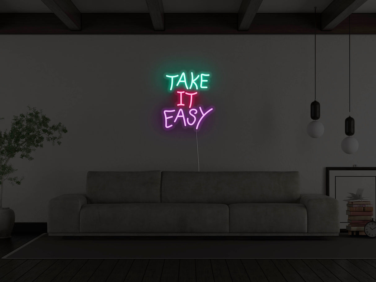 Take It Easy Liquid Neon Sign