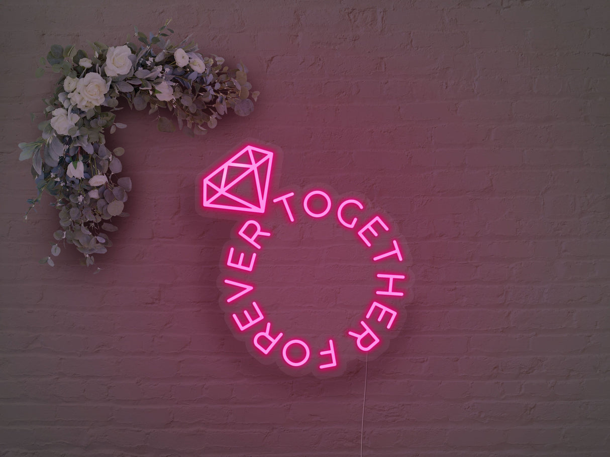 Together Forever Ring LED Neon Sign