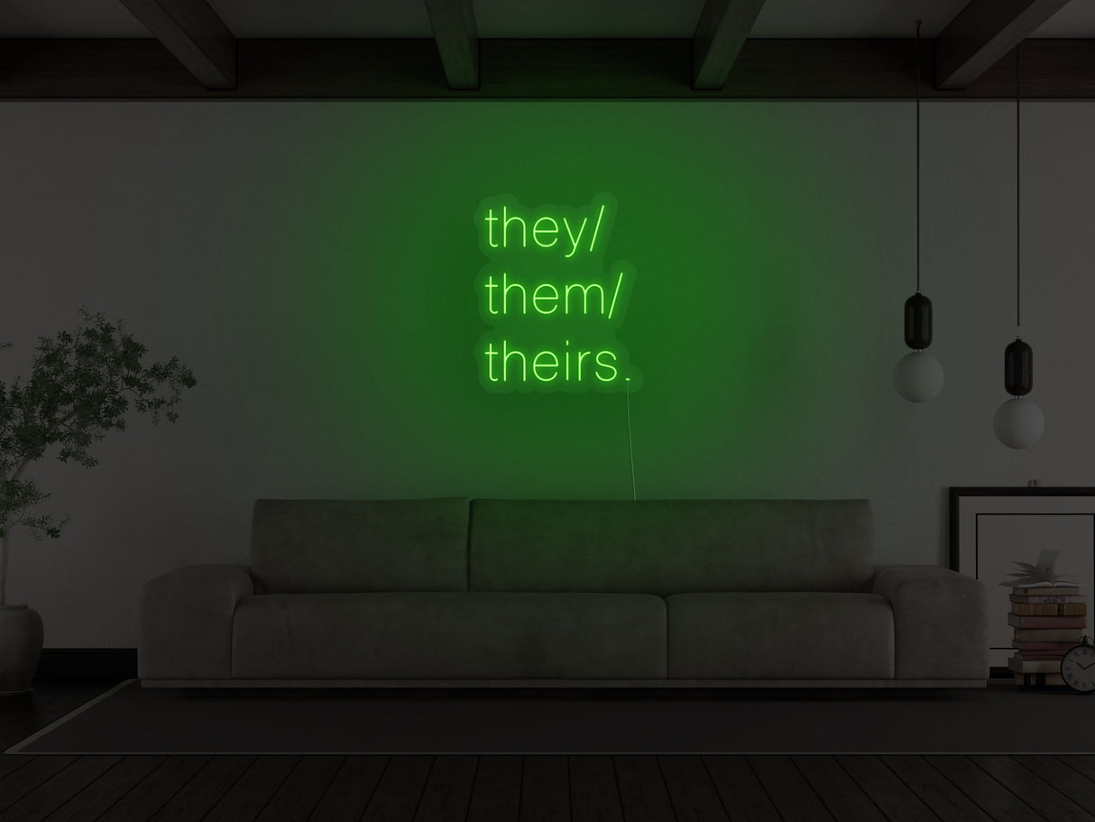 Pronouns LED Neon Sign