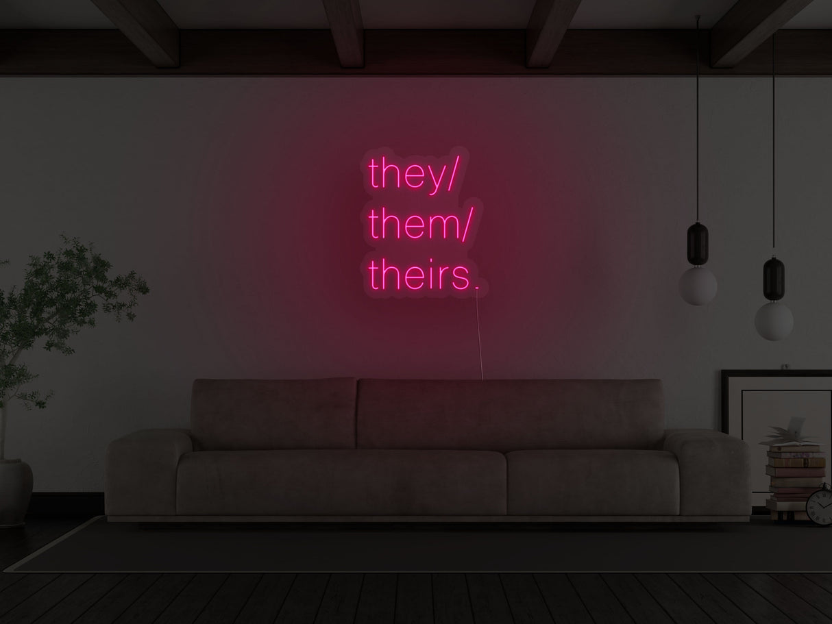 Pronouns LED Neon Sign