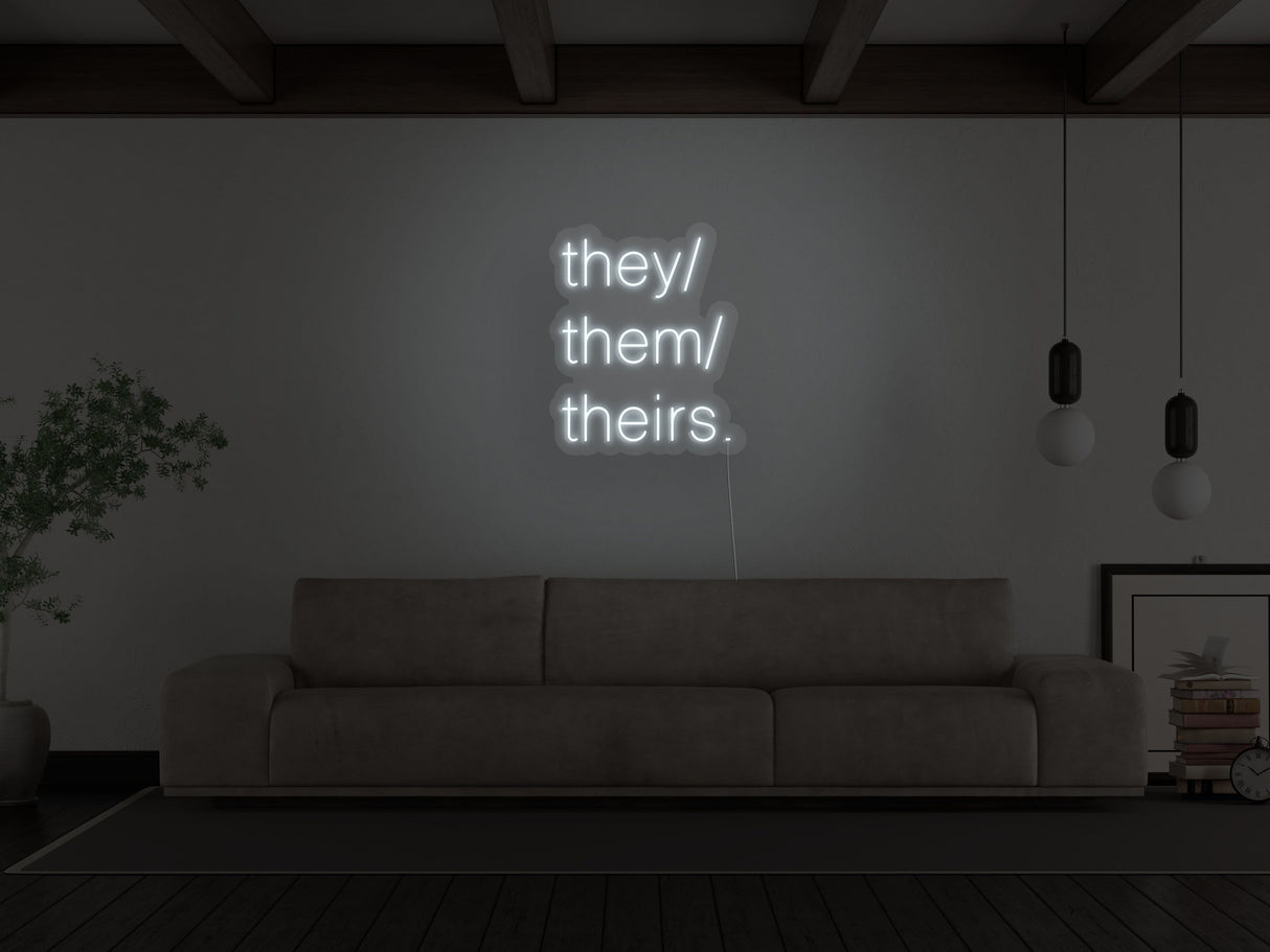 Pronouns LED Neon Sign
