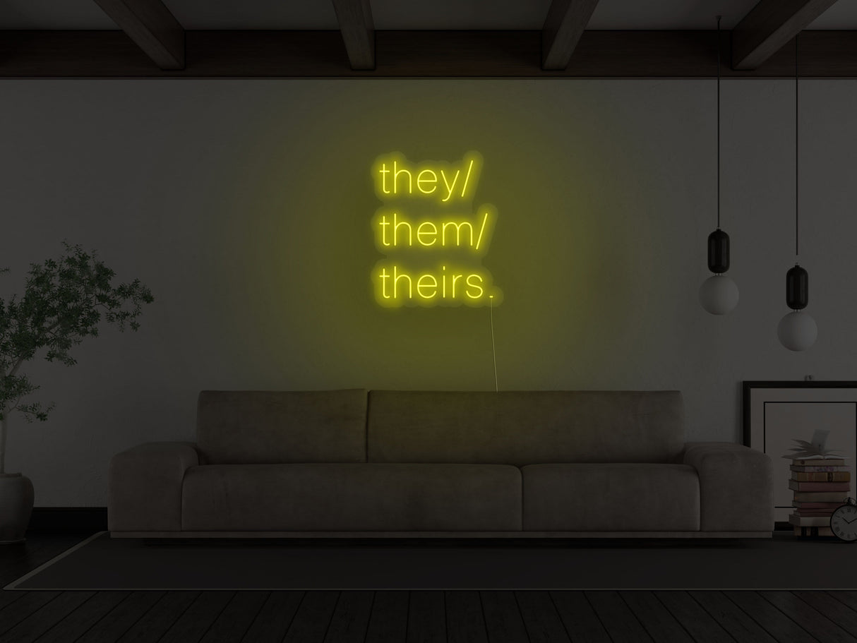 Pronouns LED Neon Sign