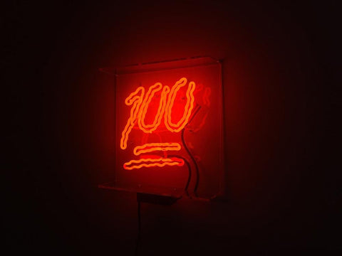 100 Emoji Neon Sign