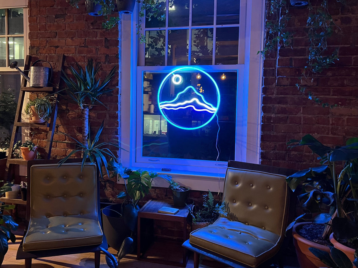Mountains Liquid Neon Sign