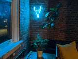 Bull Skull Liquid Neon Sign