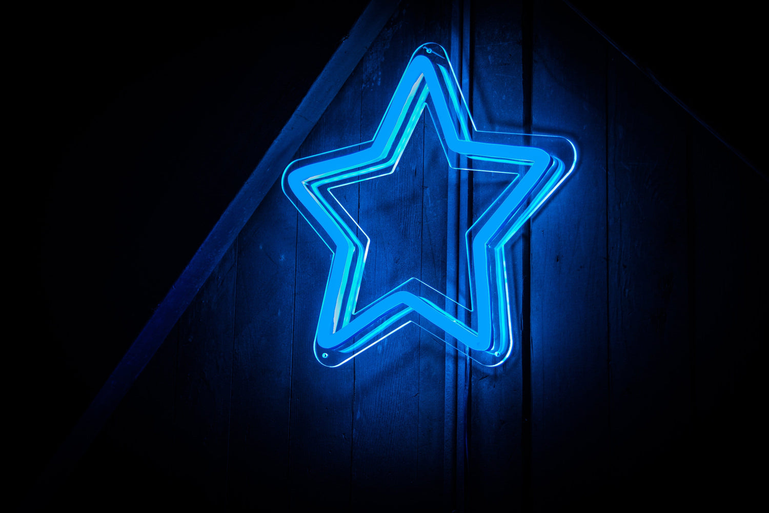 Blue Star Neon Sign