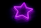 Star LED signs purple