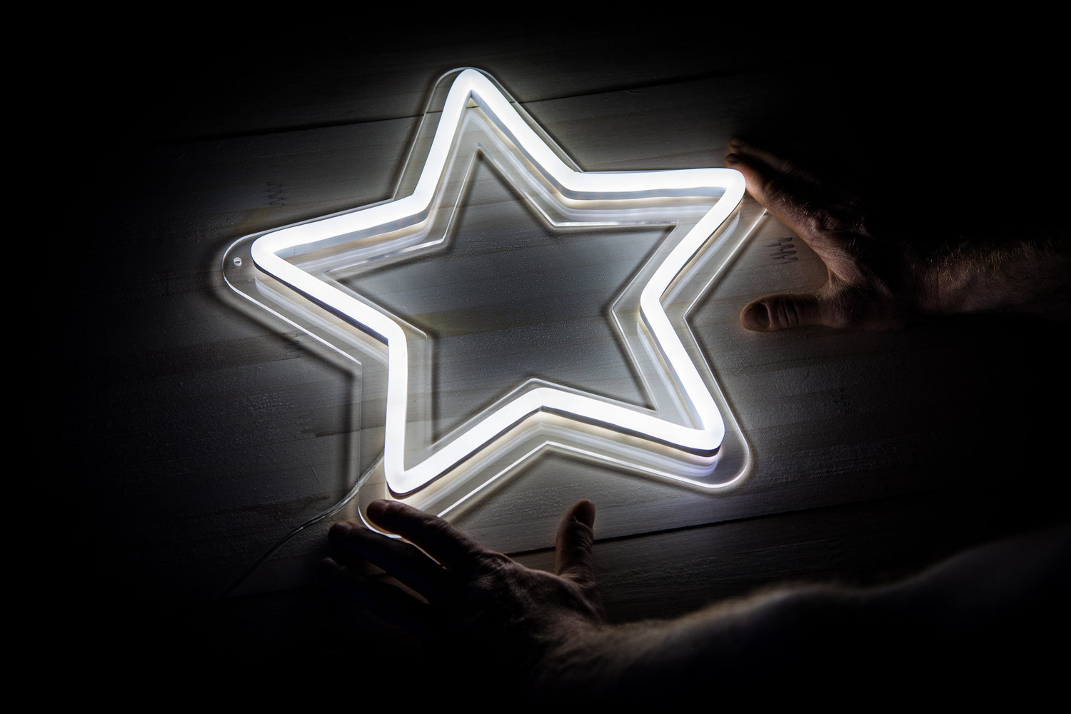 Star LED signs white