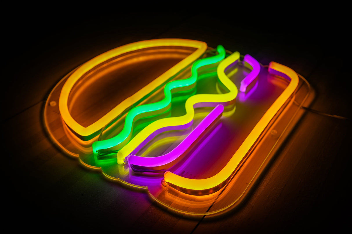 Hamburger LED Sign