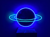 Planet saturn color changing animated LED Neon Sign