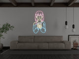 Anime Thirsty Girl Liquid Neon Sign