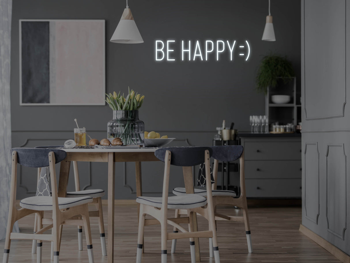 Be Happy LED Neon Sign