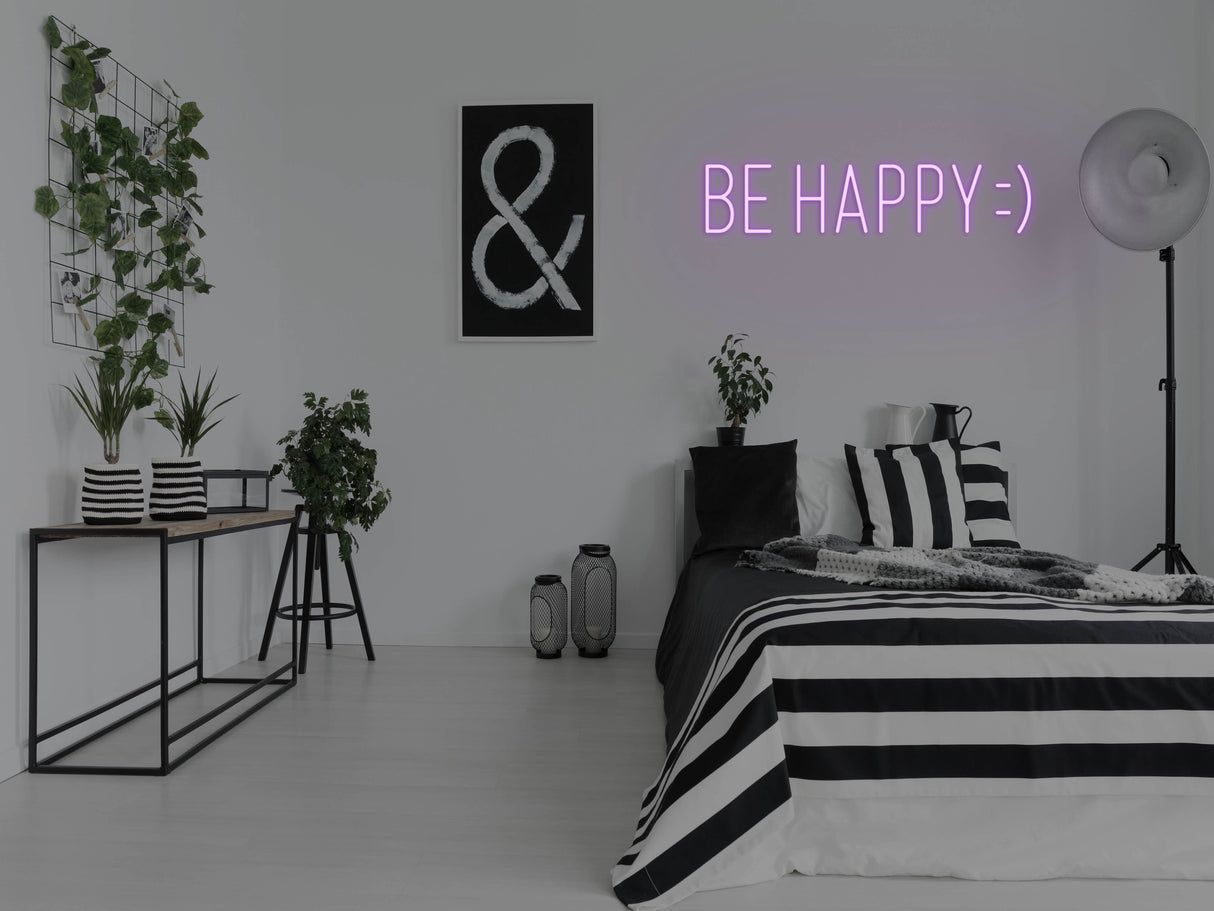 Be Happy LED Neon Sign