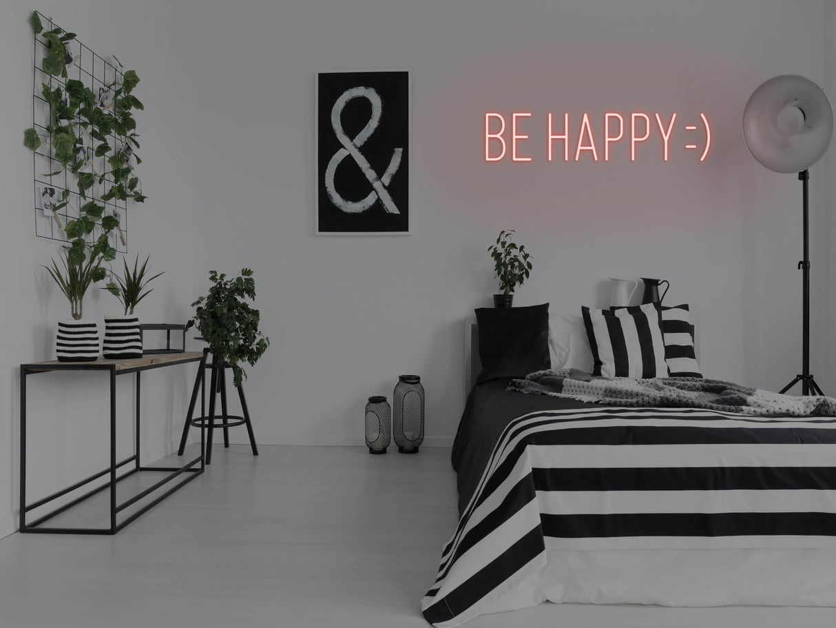 Be Happy LED Neon Sign