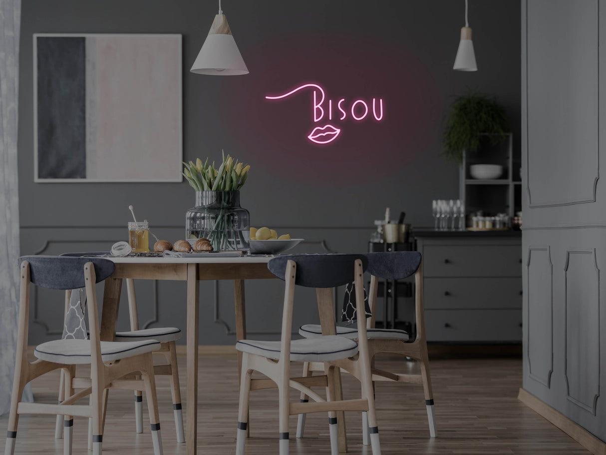 Bisou LED Neon Sign