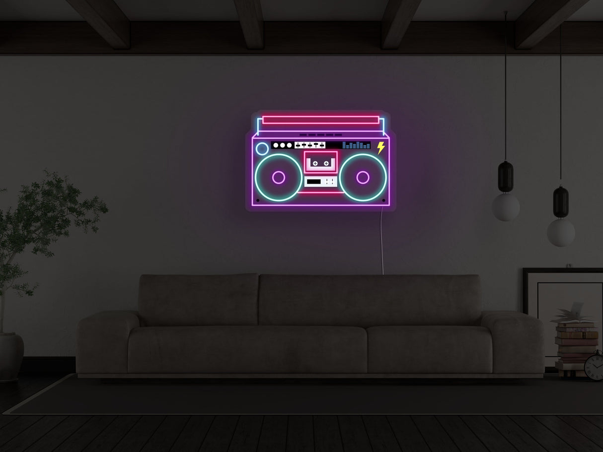 Boom Box LED Neon Sign